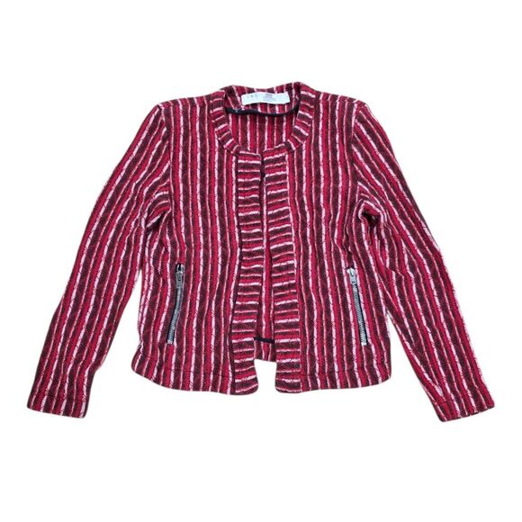 IRO Red Striped Inland Tweed Jacket S - Picture 3 of 4